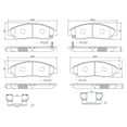 thumbnail image 4 of For Acura MDX ZDX Front Disc Ceramic Slotted Brake Pad Set with Hardware Brembo, 4 of 4