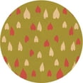 thumbnail image 1 of Ahgly Company Machine Washable Indoor Round Transitional Yellow Area Rugs, 4' Round, 1 of 1