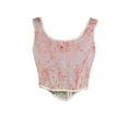 thumbnail image 4 of BLTIBY Women Bustier Corset Court Vintage Lace Up Body Shaper Adjustable Sleeveless Vest Tops Renaissance Medieval Waist Cincher Pink S, 4 of 7