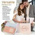 thumbnail image 5 of Caja de tarjetas de oro rosa rosa para fiesta Caja grande para 10 tarjetas de regalo Cumpleaños Novia y baby shower Recepción de boda Graduación Dulce 16 Quinceañera Aniversario Soporte para sobres co, 5 of 5