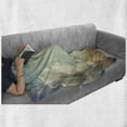 thumbnail image 6 of Vintage Soft Flannel Fleece Throw Blanket, Sky Looks Like Dream Space with Sun Rays Celestial Miracle Atmosphere Photo, Cozy Plush for Indoor and Outdoor Use, 60" x 80", Blue White, by Ambesonne, 6 of 6