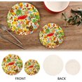thumbnail image 4 of SKYSONIC 2 pcs Autumn Colorful Butterfly Pot Holders Trivets, Heat Resistant Trivets,Cartoon Berry Nut Leaves Cotton Thread Weave Mats for Hot Pads Pans Pot Bowl Teapot, 4 of 7