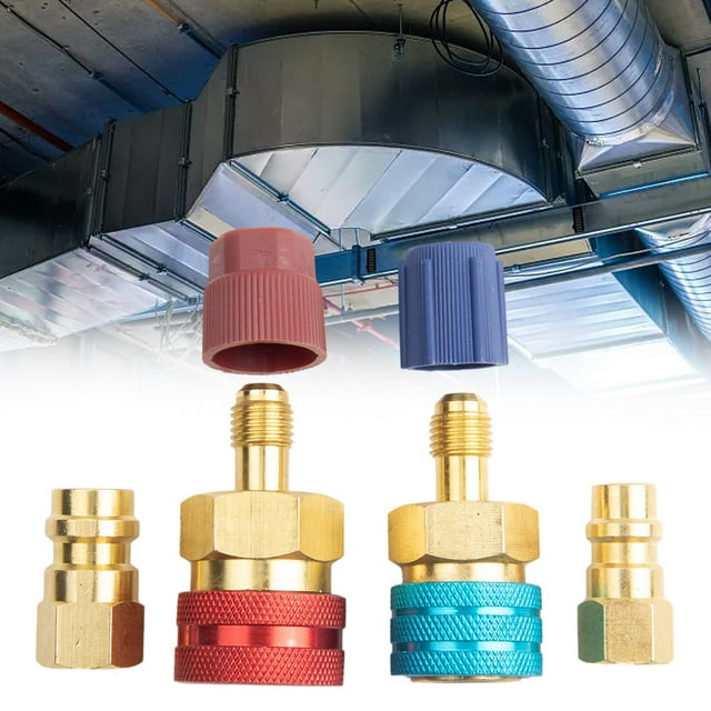 R1234yf to R134a Quick Coupler Adapter High Low Side Conversion Kit Auto AC