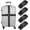 Black, variant on Luggage Straps with Combination Lock Adjustable Suitcase Belt Strap for Briefcase Backpack Travel, Black, Pack of 4 Black -
