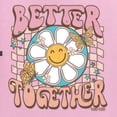 thumbnail image 6 of Wild Bobby Retro Better Together Daisy Smiley Face Checkered Background Vintage Men Long Sleeve Shirt, Light Pink, Large, 6 of 6