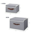 thumbnail image 7 of ANMINY Foldable Fabric Storage Bin With Handle Lid Large Collapsible Box Basket For Home Organizer, 6 Packs, Gray, 7 of 7