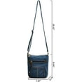 thumbnail image 6 of CoCopeaunts Multi Zip Pocket Shoulder Bag for Women Denim Crossbody Bag Casual Purse, 6 of 6