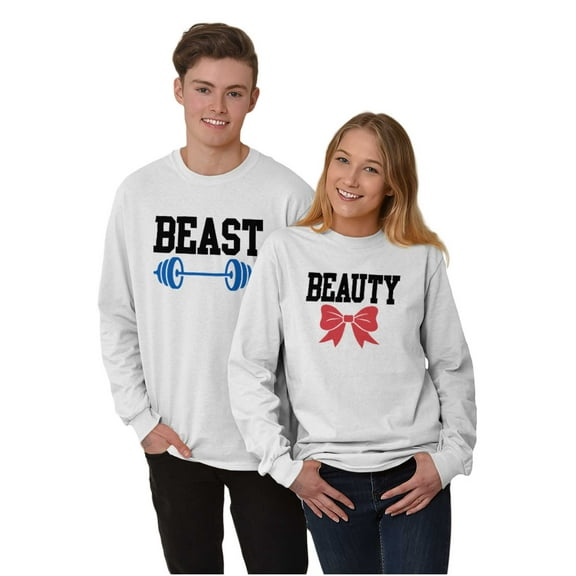 Couples Matching Set Cute Workout Women's Long Sleeve T Shirt Brisco Brands S