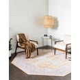 thumbnail image 3 of Unique Loom Timeless Collection Area Rug - Thaddeus (7' 6" Octagon Yellow/Gray), 3 of 10