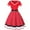 Red, variant on Jamsmile Womens Rockabilly Dress Vintage 1950s Short Sleeve V Neck Polka Dots Wedding Knee Length Party Swing Dress