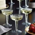 thumbnail image 4 of 6 Pc Clear Disposable Champagne Coupe Glasses Plastic Flute 4oz Wedding Party, 4 of 5