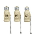 thumbnail image 1 of MasteelfCA 3PCS E26 Lamp Bases Adapter Bakelite Bulb Light Holder Two Outlet Screw Socket with Pull Chain, 1 of 8