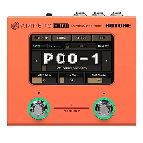 Open Box Hotone Audio Ampero Mini Amp Modeler & Effects Processor - Orange
