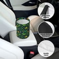 thumbnail image 6 of Kdxio Dinosaurs and Tropical Leaves and Flowers Car Trash Can Garbage Car Accessories Trash Can Car Waste Bin for for Driver and Passenger Any Vehicle, 6 of 7