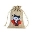 thumbnail image 1 of Christmas Decorations Halloween Drawstring Candy Bag Linen Burlap Pouch for Trick Or Party Wrapping, 1 of 5