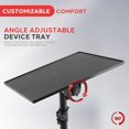 thumbnail image 4 of Pyle Projector Stand 28" to 46" Height Adjustable Tripod for Projector, Laptop, DJ Equipment, and More, Portable & Lightweight with Easy Setup, Metal Construction, Adjustable Tray Angle, 20"x16" Inch, 4 of 7