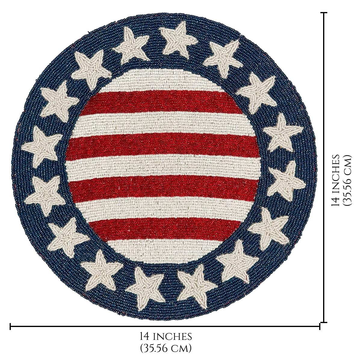 USA Flag Placemats for Fall Autumn Thanksgiving Dining Table Scratch Heat Resistant Charger Mats Kitchen Decor Set of 6