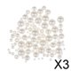 thumbnail image 1 of 3x100 piezas de perlas blancas redondas perforadas de Color , perlas artesanales de imitación 3 piezas, 1 of 10