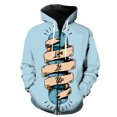 thumbnail image 1 of Sudadera con capucha y cremallera para hombre, estilo Harajuku, informal, de manga larga y gran tamaño, unisex, primavera, 2024, 1 of 6