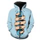 thumbnail image 1 of Sudadera con capucha y cremallera para hombre, estilo Harajuku, informal, de manga larga y gran tamaño, unisex, primavera, 2024, 1 of 6
