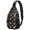 Mixed Dog Breeds Black Pattern, variant on German Shepherd and Icons Blue Sling Backpack, Unisex Cycling Crossbody Bag with Side Mesh Pockets, Earphone Hole Port Gift Ideas for Hiking Cycling Walking