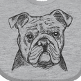 thumbnail image 4 of Inktastic English Bulldog Sketch Portrait Boys or Girls Baby Bib, 4 of 4