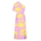 thumbnail image 3 of Vestido de verano para mujer, holgado, con un solo hombro, estampado, con media abertura y mangas cortas., 3 of 5