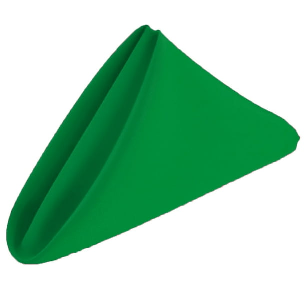 Gowinex Kelly Green 20" x 20" Polyester Dinner Napkins (Pack of 10