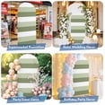 thumbnail image 6 of Sage Green White Striped Arch Backdrop Cover, Spandex Fitted Wedding Arch Cover, Farmhouse Stripes Round Top Stand Covers for Birthday Ceremony Bridal Shower Party Decor 4x1.65 Ft, 6 of 9