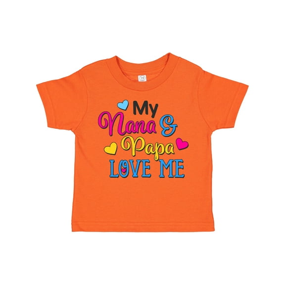 Inktastic My Nana and Papa Love Me with Hearts Boys or Girls Toddler T-Shirt