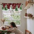 thumbnail image 6 of Christmas Snowman Kitchen Valances for Windows 60x18 Inch Kitchen Curtains Valances Rod Pocket Red Black Check Xmas Tree Snowflake Bathroom Window Valances for Window Treatment Decor, 6 of 6