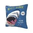 thumbnail image 2 of Wukai Great White Shark Premium Polyester Fleece Pillow Covers with Hidden Zipper Closure,Luxuriously Soft and Durable-18"x18", 2 of 7
