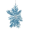 thumbnail image 5 of Northlight Glittered Snowflake Metal Christmas Ornament - 10" - Blue, 5 of 7