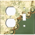 thumbnail image 4 of Metal Light Switch Plate Cover Green Floral Damask Frame Honeycomb Trim DAM055, 4 of 13