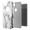 thumbnail image 2 of Google Pixel 2 XL Case, Rosebono Slim Hybrid Shockproof Hard Cover Graphic Fashion Colorful Skin Cover Armor Case For Google Pixel 2 XL (White Marble), 2 of 5