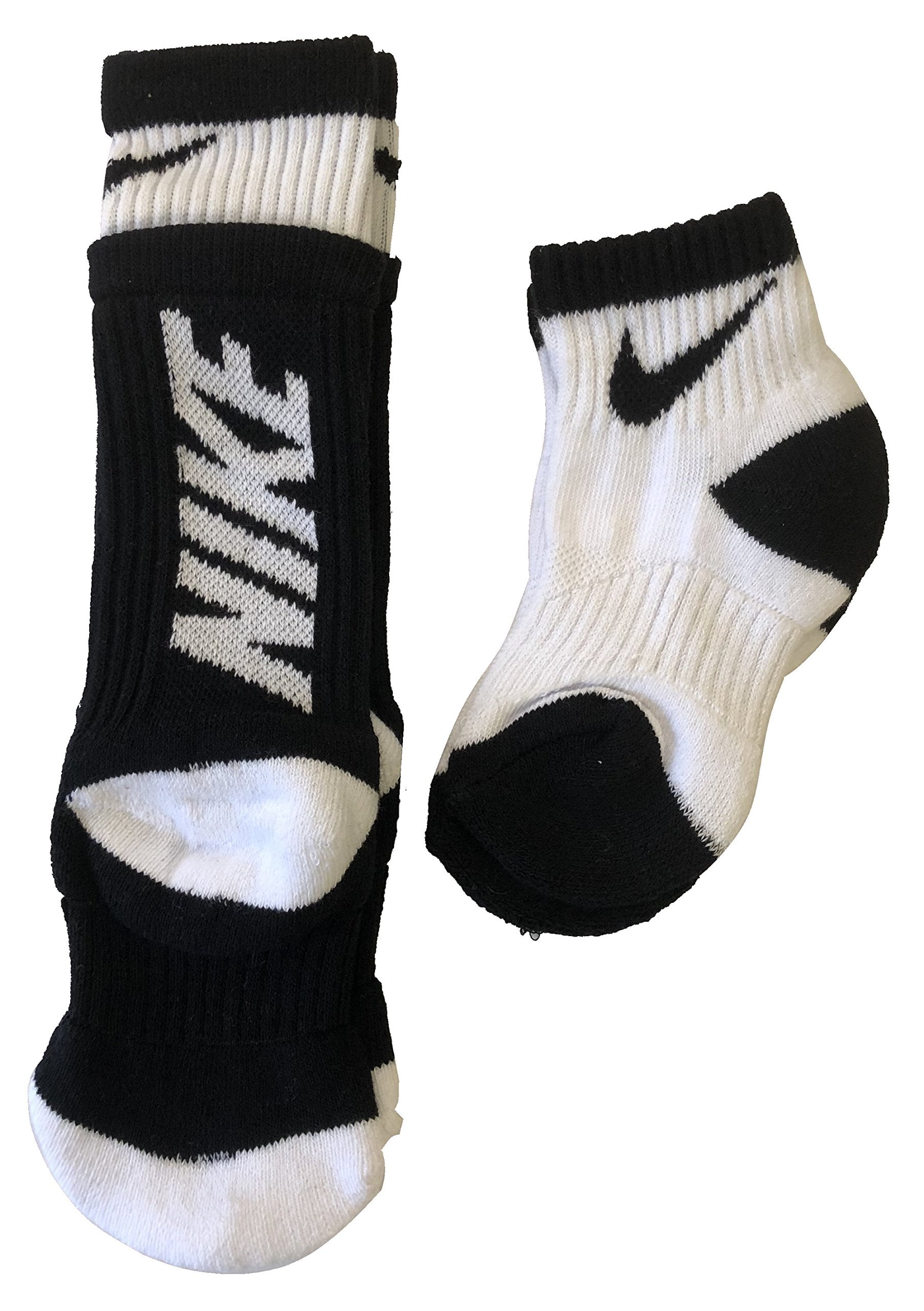 Nike Quarter & Crew 2 Pack Socks Little Boys Size 9C-13C/5-6(Sock Size ...