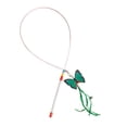 thumbnail image 1 of Juguete interactivo con forma de mariposa para gatos, divertido juguete para practicar con cascabeles. Mariposa verde, 1 of 7