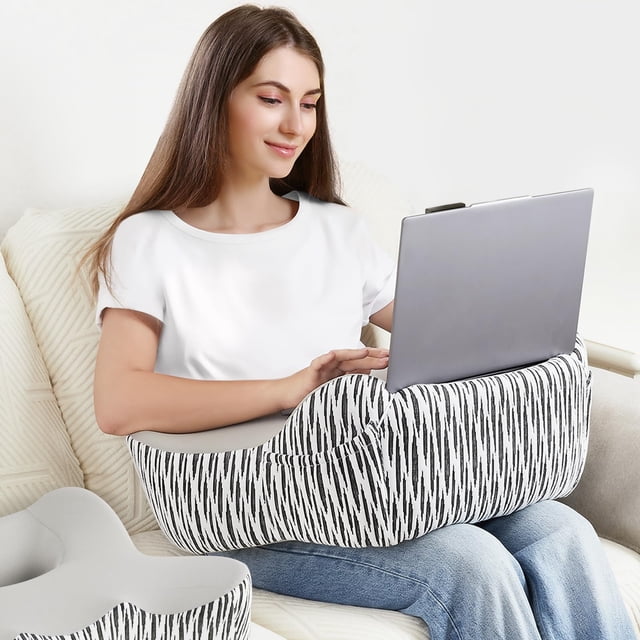 Almohada de Lectura DONAMA para Gaming, Escritorio para Laptop Gris Claro