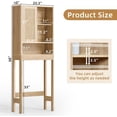 thumbnail image 2 of Leyaoyao Classic Rust Resistant 3-Shelf 3-Compartment Engineered Wood Toothbrush Bathtub Caddies with Shelves and Screw, Off-White, 2 of 8