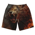 thumbnail image 3 of Uemuo Cool Flame Lion A Pattern Men's Swim Trunks Hawaiian Beach Bathing Suit Swimsuits Beach Quick-Dry Shorts with Pockets-Medium, 3 of 9