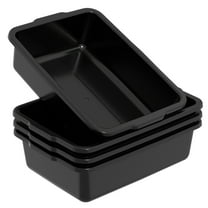 Sandmovie 4 Packs Commercial Restaurant Bus Tub, Large Plastic Bus Box, 25 L