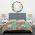 thumbnail image 1 of Designart « Design Rétro Circulaire IV » Ensemble de Housse de Couette Mi-Siècle, 1 of 4
