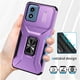 thumbnail image 2 of Funda para GANGXUN Motorola Moto G Play 2024 - Soporte metálico, Función magnética, Morado, 2 of 5