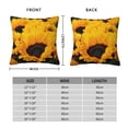 thumbnail image 3 of Rateoe Flower Bush Sunflower Pattern Throw Pillow Cover Premium Pillow Stuffer Sham Square for Decorative Cushion Bed Couch Sofa(Pillow insert not included), 3 of 8