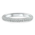 thumbnail image 5 of Pompeii 1/4Ct TW Diamond Micro Pave Wedding Ring Stackable Band 14k Gold Lab Grown, 5 of 5