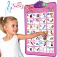 thumbnail image 1 of Gráfico mural interactivo del alfabeto de Just Smarty | Póster musical parlante ABC y 123 con luz interactiva | Aprendizaje del alfabeto para niños pequeños | Juguetes educativos para niñas de 3 años, 1 of 5