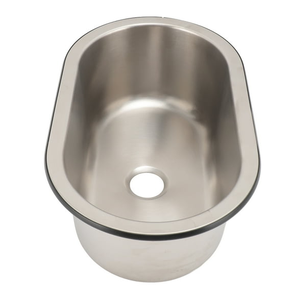 Lavabo en Acier Inoxydable, Barre d'Évier en Acier Inoxydable 304 Installation Surfaces Lisses Brossées Forme Ovale Trou de Drainage 40mm Design Concave