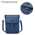thumbnail image 4 of Bolsos Bandolera para Mujer Pequeño Cuero Vegano Mini Cartera De Hombro Tarjeta Acolchada Monedero,Azul, 4 of 5