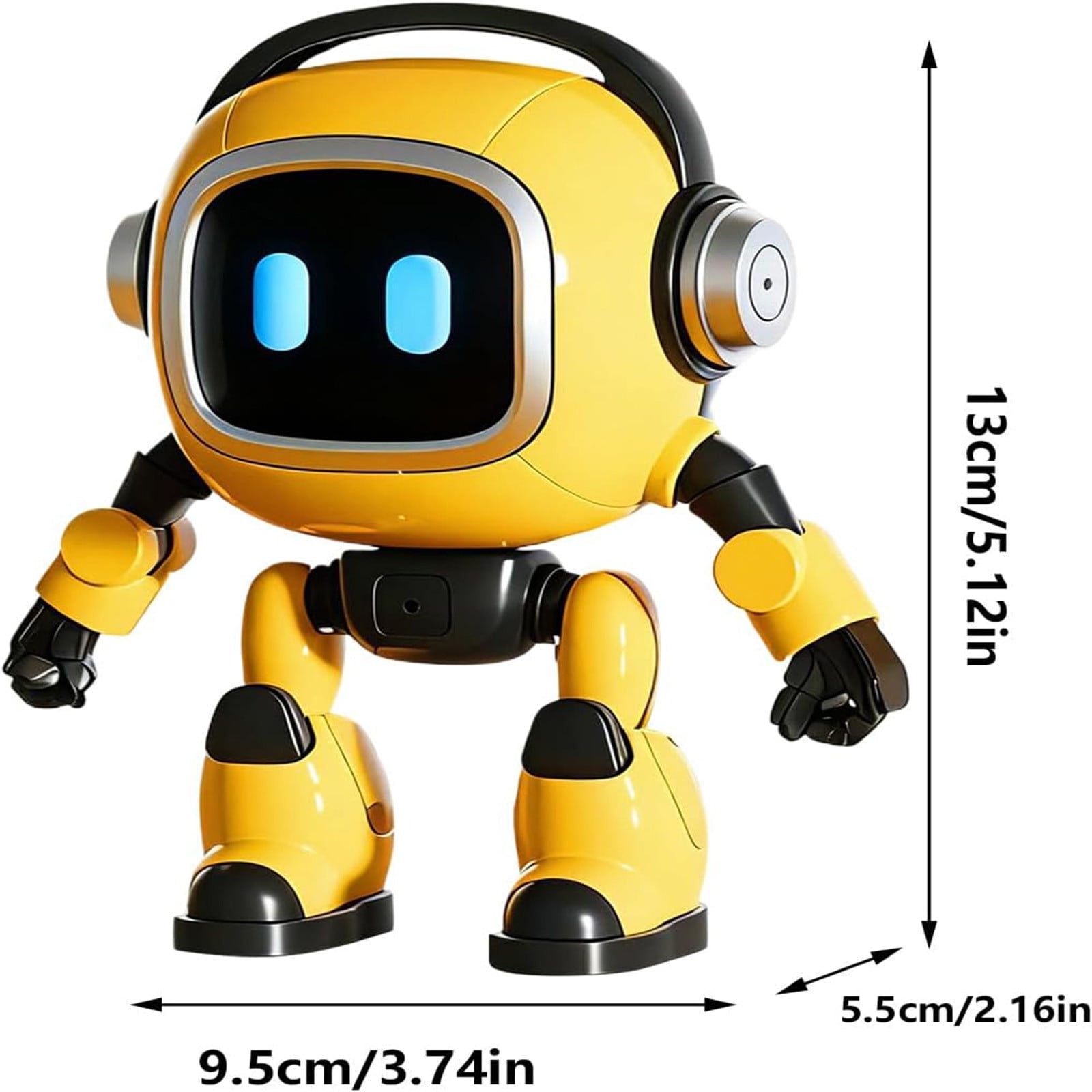 Rirozkan Interactive Smart Robot, Gesture Control Programmable Robot with Voice Response, Educational Toy for Learning and Entertainment, for Gifts and Family Interactive Play, Yellow