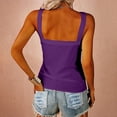 thumbnail image 6 of Lovskoo 2024 Sleeveless Tank Tops for Women Summer V Neck Basic Camisole Tops Loose Solid Workout Yoga Shirt Purple XL, 6 of 7